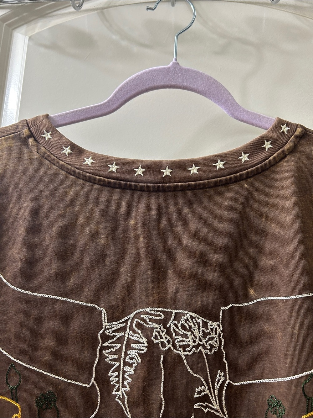 Free People X Denim And Bone Frontier Embroidered Shirt Size Xl - Picture 3 of 6